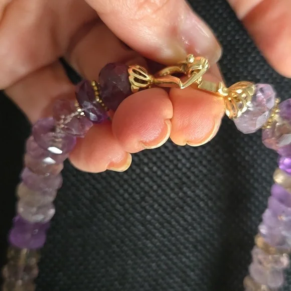 14KT Faceted Ametrine Necklace - Picture 8 of 11